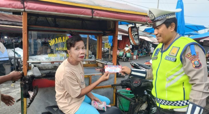 Satlantas Polres Tanjungbalai Gencarkan Edukasi Keselamatan dalam Ops Zebra Toba 2025