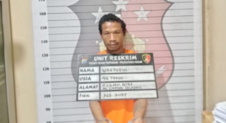 Polsek Medan Tuntungan Amankan Pelaku Pencurian Besi Bangunan