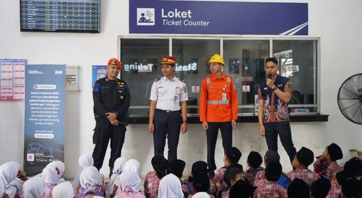 KAI Divre I Sumut Gelar Program Edutrain di Stasiun Tebing Tinggi, Ajak Anak-anak Kenali Dunia Perkeretaapian