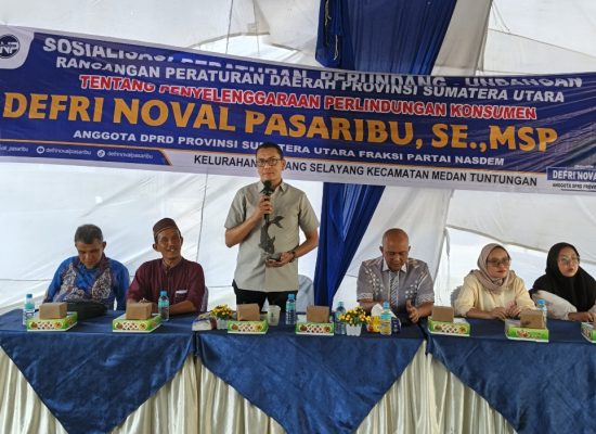 Sosialisasi Ranperda Perlindungan Konsumen, Defri Noval Pasaribu Dorong Penguatan Hak Masyarakat