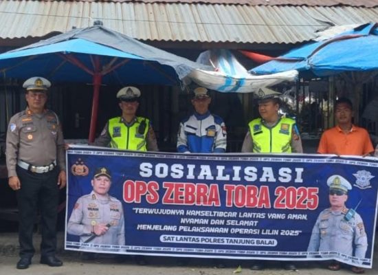 Hari Ketiga Operasi Zebra Toba 2025, Polres Tanjung Balai Intensifkan Penertiban Lalu Lintas dengan Pendekatan Humanis
