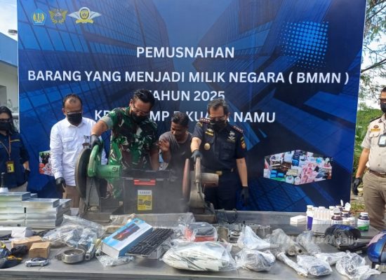 Bea Cukai Kuala Namu Musnahkan 4.442 Barang Ilegal Senilai Rp519 Juta