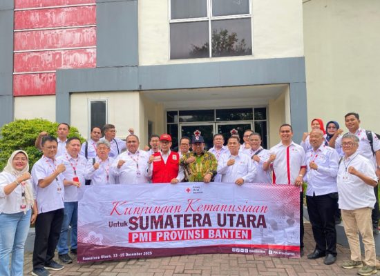 PMI Banten Salurkan Bantuan Rp135 Juta untuk Korban Banjir dan Longsor di Sumatera Utara