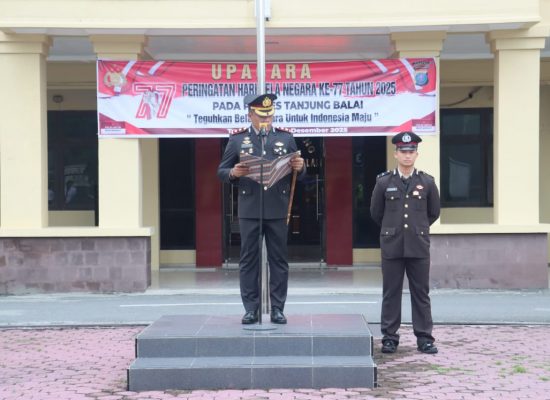 Polres Tanjungbalai Gelar Upacara Hari Bela Negara ke-77, Kapolres Ajak Personel Teguhkan Patriotisme