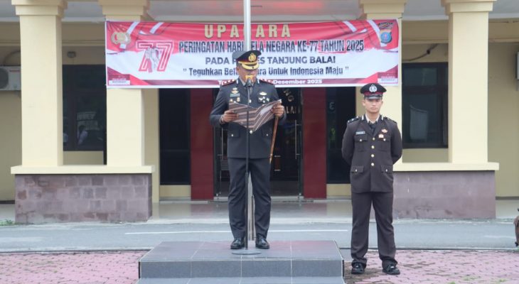 Polres Tanjungbalai Gelar Upacara Hari Bela Negara ke-77, Kapolres Ajak Personel Teguhkan Patriotisme