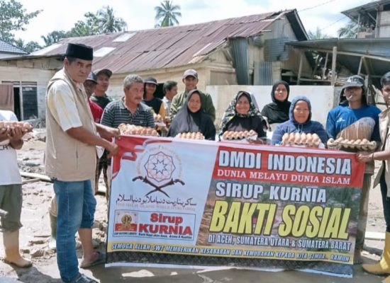 DMDI Indonesia dan Sirup Kurnia Salurkan Bantuan Kemanusiaan bagi Korban Banjir Bandang di Aceh dan Sumut