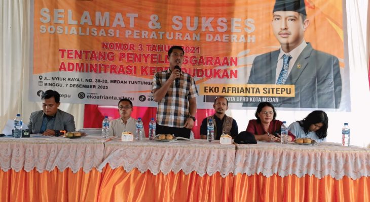 Pendataan Bansos Dipertanyakan, Eko DPRD Medan Ajak Warga Tertib Administrasi Kependudukan