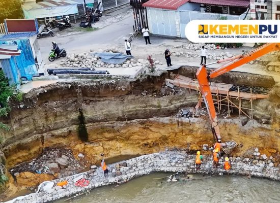BBWS Sumatera II Lakukan Tanggap Darurat Banjir di Sungai Deli, Pasang Bronjong 40 Meter di Medan Maimun