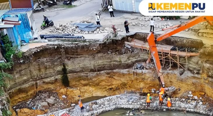 BBWS Sumatera II Lakukan Tanggap Darurat Banjir di Sungai Deli, Pasang Bronjong 40 Meter di Medan Maimun