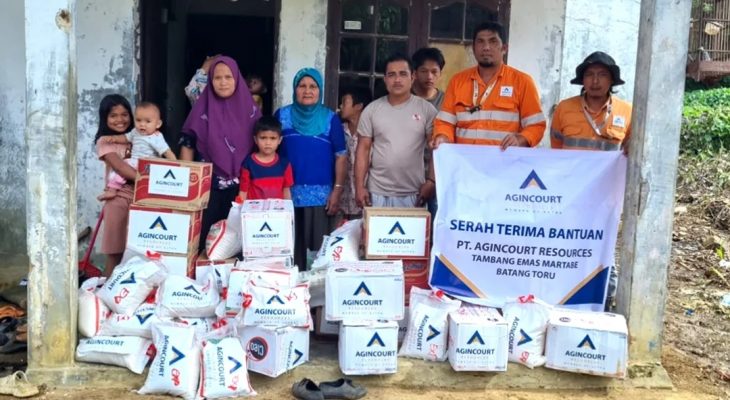 Agincourt Resources Salurkan Bantuan Kebutuhan Dasar untuk Warga Pardomuan Terdampak Longsor
