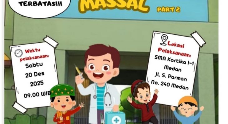 Alumni SMA Kartika I-1 Medan ’97 Gelar Sunat Massal Part 2, Perkuat Silaturahmi dan Kepedulian Sosial