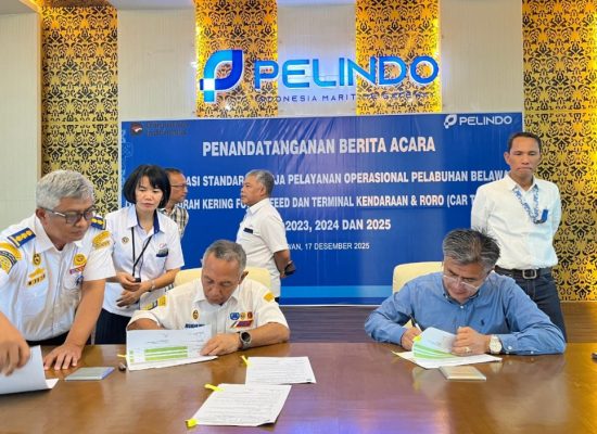 Pelindo Regional 1 Belawan dan KSOP Utama Teken Evaluasi Kinerja Operasional Pelabuhan