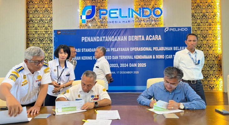 Pelindo Regional 1 Belawan dan KSOP Utama Teken Evaluasi Kinerja Operasional Pelabuhan