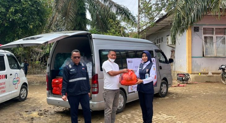 KAI Divre I Sumut Salurkan Ratusan Paket Sembako untuk Korban Banjir di Aceh Tamiang dan Langsa