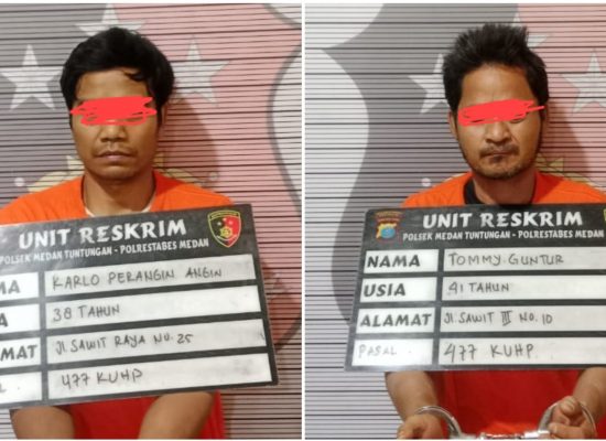 Dua Pelaku Pencurian Besi Tower Protelindo Ditangkap Polsek Medan Tuntungan