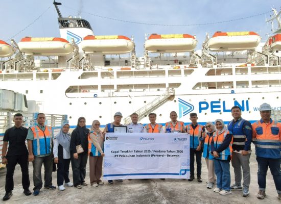 Pelabuhan Belawan Lepas Kapal Terakhir 2025, Sambut Kapal Perdana Awal 2026