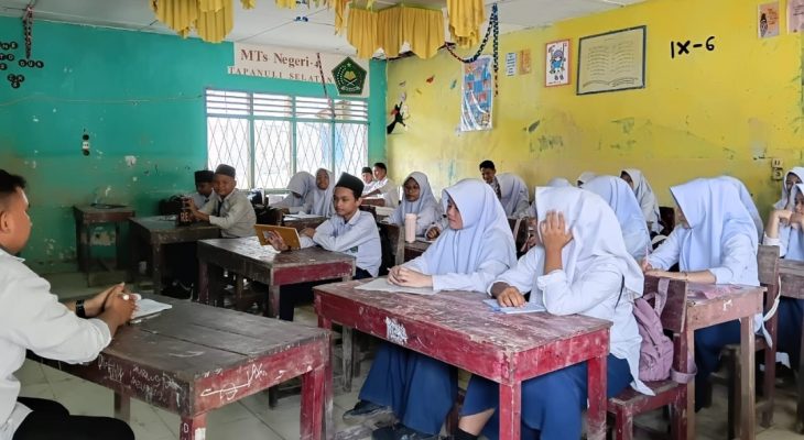 Pasca Banjir Bandang, KBM Semester Genap Kembali Digelar di MTsN 4 Tapanuli Selatan