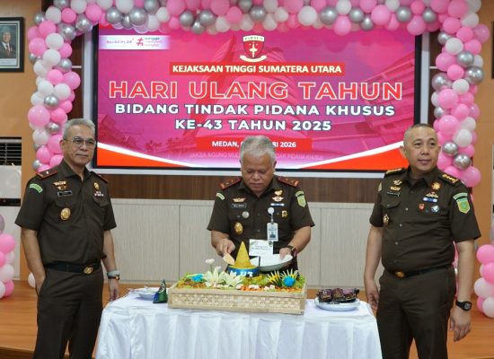 Kejati Sumut Ikuti Peringatan HUT ke-43 Bidang Pidana Khusus Kejaksaan RI