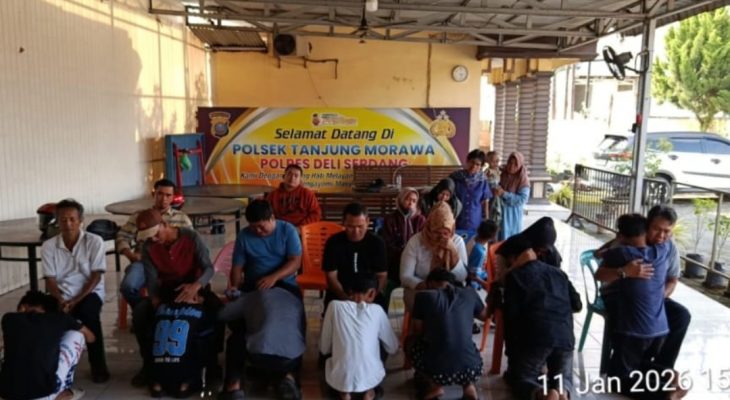 Polisi Amankan Tujuh Remaja Hendak Tawuran di Tanjung Morawa, Diminta Sungkem kepada Orang Tua