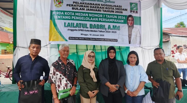 Lailatul Badri Ajak Warga Medan Deli Jaga Kebersihan Lingkungan Lewat Sosialisasi Perda Persampahan