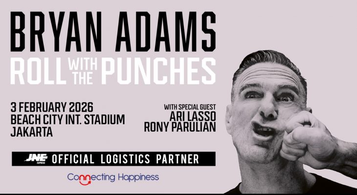 JNE Jadi Official Logistics Partner Konser “Bryan Adams: Roll With The Punches Live in Jakarta 2026”