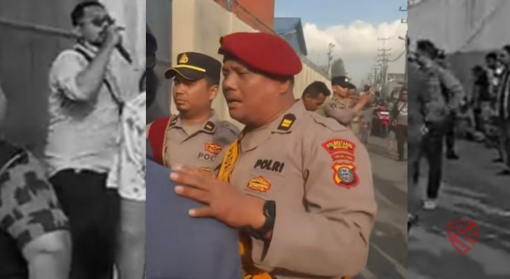 Polisi Amankan Aksi Warga di Gerbang PT Leomas, Upaya Bakar Ban Berhasil Digagalkan