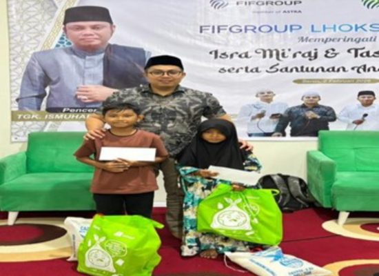 Peringati Isra’ Mi’raj, FIFGROUP Lhokseumawe Gelar Tasyakuran dan Santunan Anak Yatim