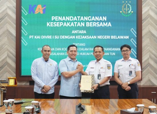 KAI Divre I Sumut Gandeng Kejari Belawan, Perkuat Penanganan Hukum dan Pengamanan Asetq