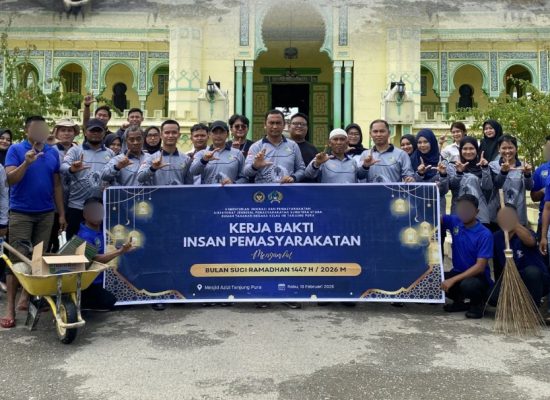 Rumah Tahanan Negara Kelas IIB Tanjung Pura Gelar Kerja Bakti Sambut Ramadan 1447 H