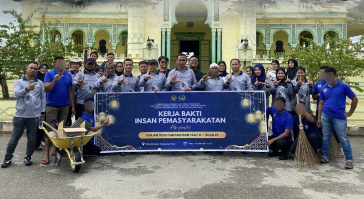 Rumah Tahanan Negara Kelas IIB Tanjung Pura Gelar Kerja Bakti Sambut Ramadan 1447 H