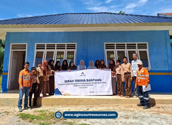 Agincourt Resources Bangun Ruang Kelas Baru di MTs Nurul Huda Hutaraja