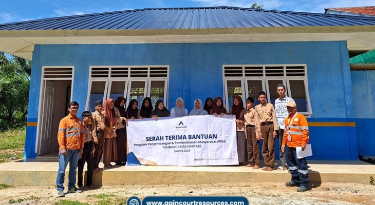 Agincourt Resources Bangun Ruang Kelas Baru di MTs Nurul Huda Hutaraja