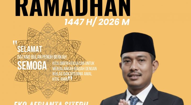 Eko Afrianta Sitepu Sampaikan Ucapan Marhaban Ya Ramadan 1447 H, Ajak Warga Medan Perkuat Iman dan Kepedulian
