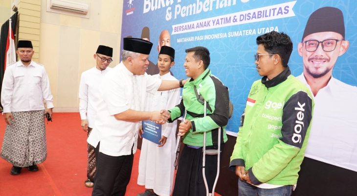 MPI Sumut Gelar Buka Puasa Bersama dan Santuni Anak Yatim serta Disabilitas, Wamen Dahnil dan Kajati Sumut Hadir
