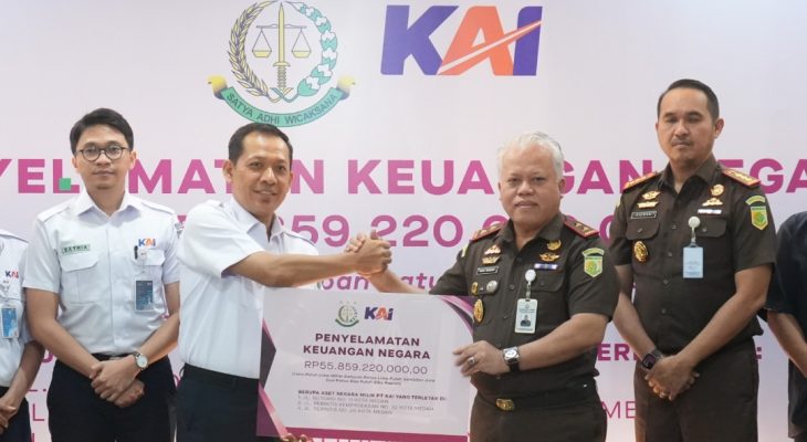 Kejaksaan Selamatkan Aset PT KAI Senilai Rp55,8 Miliar di Medan