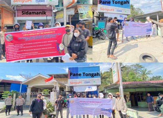GPPMS Demo BRI Sidamanik dan Pane Tongah, Tuntut Pengembalian Agunan Nasabah KUR