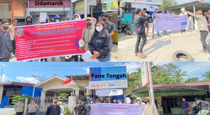 GPPMS Demo BRI Sidamanik dan Pane Tongah, Tuntut Pengembalian Agunan Nasabah KUR