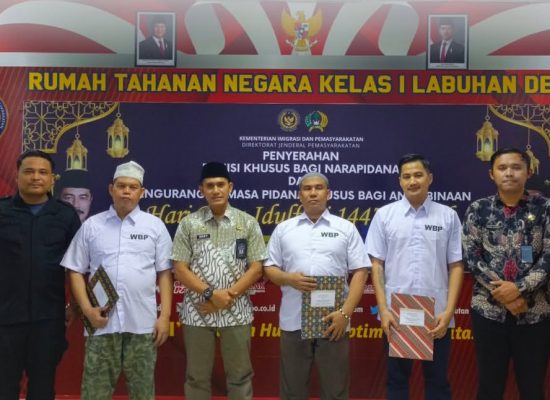 Rutan Labuhan Deli Serahkan Remisi Khusus Idulfitri 1447 H, Sejumlah Narapidana Langsung Bebas