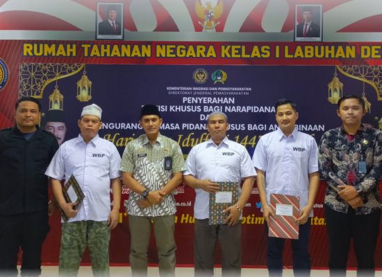 Narapidana Rutan Labuhan Deli Terima Remisi Khusus Idul Fitri 1447 H