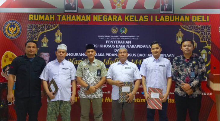 Narapidana Rutan Labuhan Deli Terima Remisi Khusus Idul Fitri 1447 H