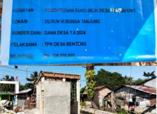 Diduga Berdiri di Atas Aliran Sungai, Pembangunan Ruko UMKM di Batu Bara Diminta Diusut