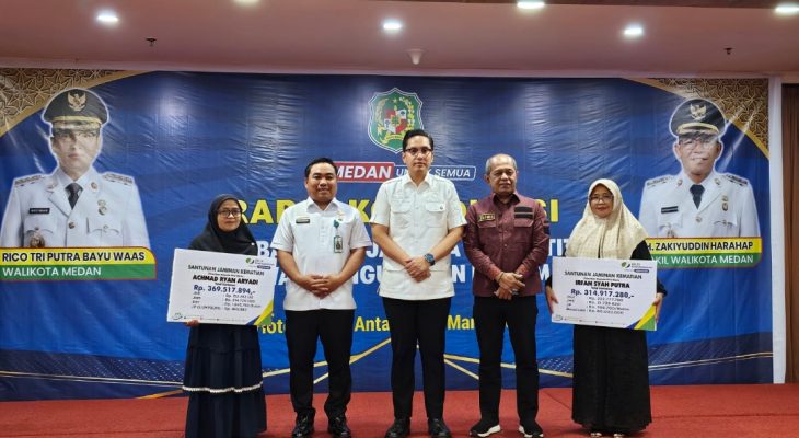 BPJS Ketenagakerjaan Salurkan Rp481 Juta Manfaat JKM dan Beasiswa untuk PPPK Paruh Waktu di Medan