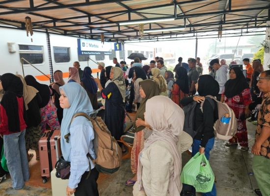 Penumpang Stasiun Merbau Naik 16 Persen Selama Angkutan Lebaran 2026