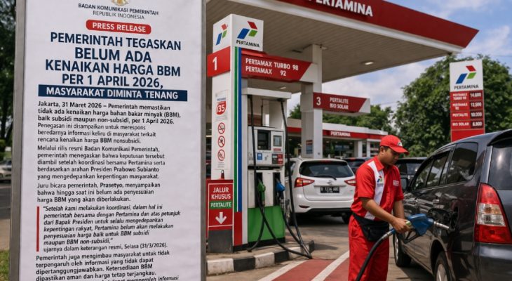 Pemerintah Tegaskan Belum Ada Kenaikan Harga BBM per 1 April 2026, Masyarakat Diminta Tenang
