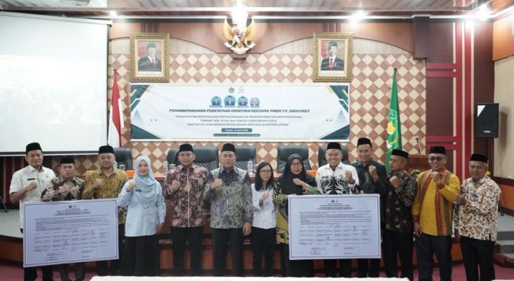 Kemenag Sumut Teken Komitmen Bersama PMBM 2026/2027, Tegaskan Transparansi dan Pengawasan Ketat