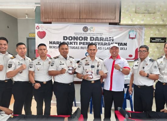 Rutan Labuhan Deli Gelar Donor Darah Peringati HBP ke-62, Wujud Kepedulian Kemanusiaan