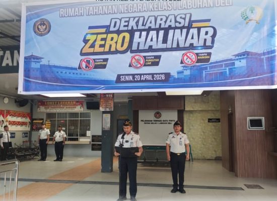 Rutan Kelas I Labuhan Deli Tegaskan Komitmen Zero Halinar, Wujudkan Lingkungan Bersih dan Berintegritas