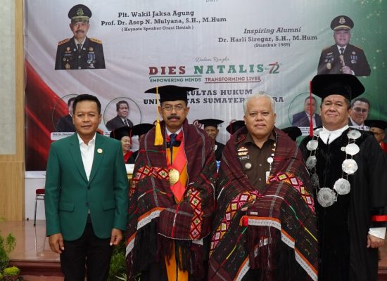 Kajati Sumut Dampingi Plt Wakil Jaksa Agung Hadiri Dies Natalis ke-72 FH USU