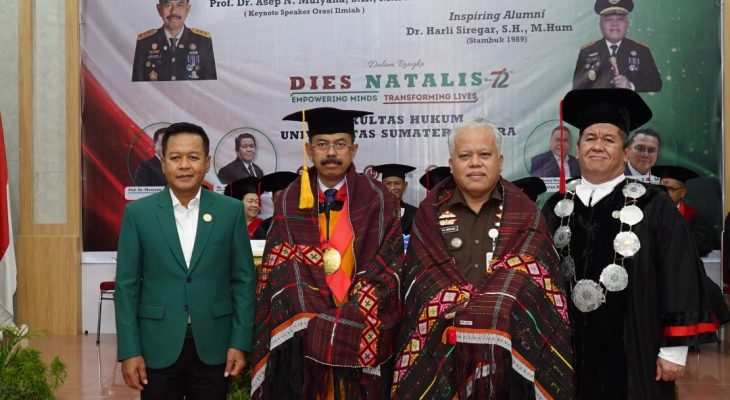 Kajati Sumut Dampingi Plt Wakil Jaksa Agung Hadiri Dies Natalis ke-72 FH USU