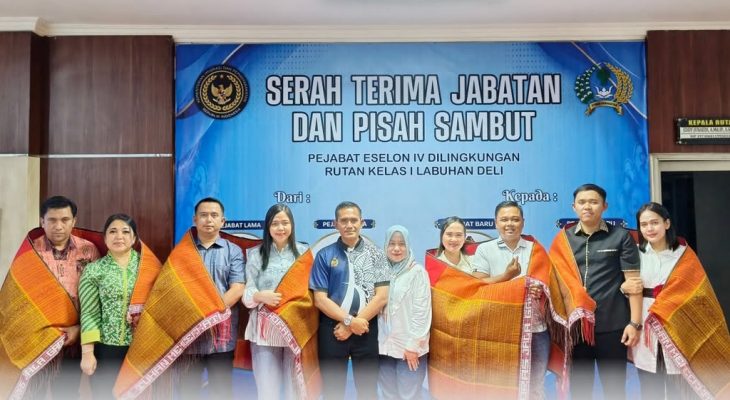 Rutan Kelas I Labuhan Deli Gelar Pisah Sambut Pejabat Eselon IV, Berlangsung Khidmat dan Penuh Kekeluargaan